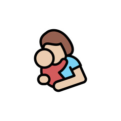 Poster - Brick constructor icon. Simple line, outline vector elements of Children's day icons for ui and ux, website or mobile application