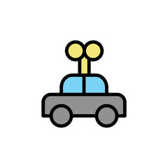 Poster - Car toy icon. Simple color with outline vector elements of Children's day icons for ui and ux, website or mobile application