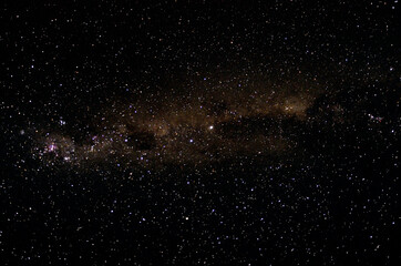 Wall Mural - stars and galaxy outer space sky night universe black starry background of shiny starfield