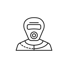 Poster - protective suit, avatar icon. simple line, outline vector elements of viral pandemic icons for ui an
