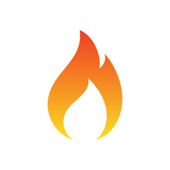 Poster - Fire flame logo vector design template