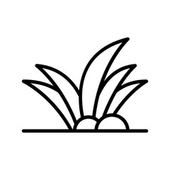 Poster - Plant, stone icon. Simple line, outline vector elements of wilderness icons for ui and ux, website or mobile application
