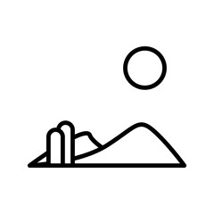 Poster - cactus, desert, sun icon. simple line, outline vector elements of wilderness icons for ui and ux, we