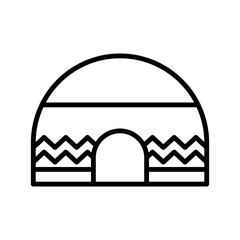 Poster - Tent, housing icon. Simple line, outline vector elements of wilderness icons for ui and ux, website or mobile application