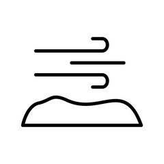 Poster - Wind, desert icon. Simple line, outline vector elements of wilderness icons for ui and ux, website or mobile application
