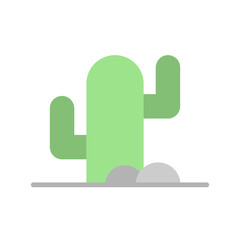 Poster - Cactus, stone icon. Simple color vector elements of wilderness icons for ui and ux, website or mobile application