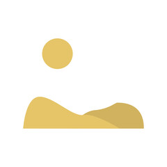 Poster - desert, sun icon. simple color vector elements of wilderness icons for ui and ux, website or mobile 