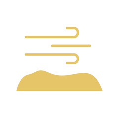 Poster - Wind, desert icon. Simple color vector elements of wilderness icons for ui and ux, website or mobile application