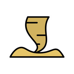 Poster - Desert, tornado icon. Simple color with outline vector elements of wilderness icons for ui and ux, website or mobile application
