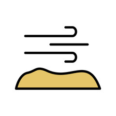 Poster - wind, desert icon. simple color with outline vector elements of wilderness icons for ui and ux, webs