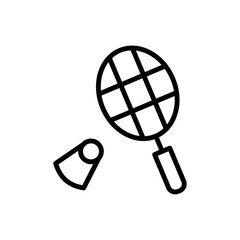 Poster - badminton, game icon. simple line, outline vector elements of free time icons for ui and ux, website