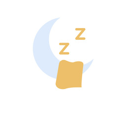 Poster - Moon, sleep icon. Simple color vector elements of free time icons for ui and ux, website or mobile application