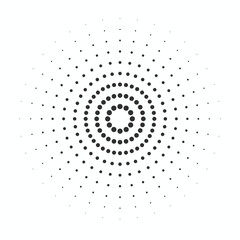 Wall Mural - Identification process. Abstract background. Black rings sound wave and line with points in a circle. Sound wave wallpaper. Radio station signal. Circle spin vector background.