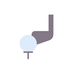Poster - Golf, game icon. Simple color vector elements of free time icons for ui and ux, website or mobile application