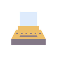 Poster - Typewriter, paper icon. Simple color vector elements of free time icons for ui and ux, website or mobile application