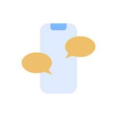 Fototapete - Smartphone, chat icon. Simple color vector elements of free time icons for ui and ux, website or mobile application