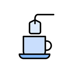 Poster - Cup, tea icon. Simple color with outline vector elements of free time icons for ui and ux, website or mobile application