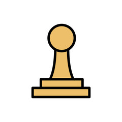 Poster - Chess, game icon. Simple color with outline vector elements of free time icons for ui and ux, website or mobile application