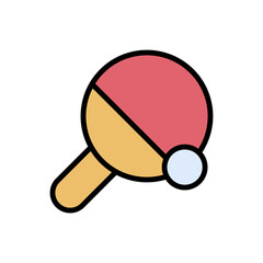 Poster - Ping pong, game icon. Simple color with outline vector elements of free time icons for ui and ux, website or mobile application