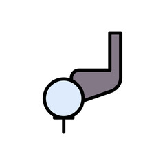Poster - Golf, game icon. Simple color with outline vector elements of free time icons for ui and ux, website or mobile application