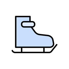 Poster - Skates, sport icon. Simple color with outline vector elements of free time icons for ui and ux, website or mobile application