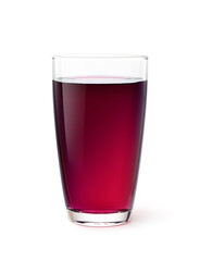 Wall Mural - Glass of grape juice isolated on white background. Clipping path.