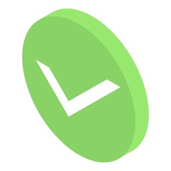 Poster - Approved sign icon. Isometric of approved sign vector icon for web design isolated on white background