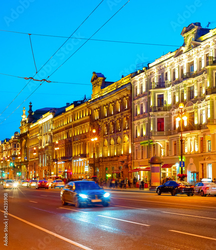 Night cityscape Nevsky, Pet...