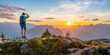 canvas print picture - Bergwelten - Sonnenuntergang in den Alpen