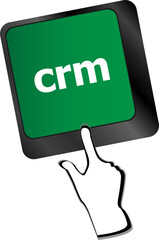 Poster - crm keyboard keys (button) on computer pc