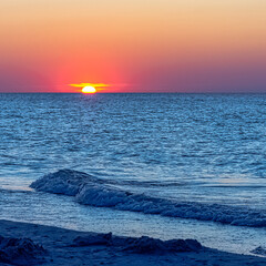 Wall Mural - Sunset over Baltic Sea in Lubiatowo, Pomerania, Poland