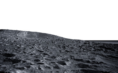 Wall Mural - moon surface. the space view of the planet earth. isolate. 3d rendering