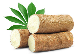 Wall Mural - Cassava isolated on white background