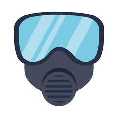 Poster - biosafety mask protection equipment icon