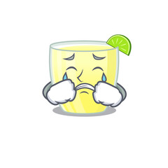 Sticker - Caricature design of daiquiri cocktail having a sad face