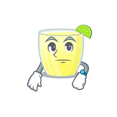 Wall Mural - Mascot design style of daiquiri cocktail with waiting gesture