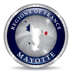 Canvas Print - Mayotte map