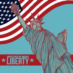 Sticker - statue of liberty