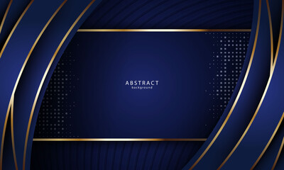 Wall Mural - realistic abstract background with gold and blue color