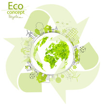Ecology Concept. Environmentally Friendly World.