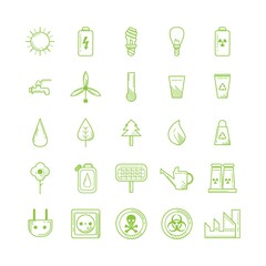 Wall Mural - collection of eco icons