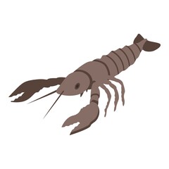 Wall Mural - River lobster icon. Isometric of river lobster vector icon for web design isolated on white background