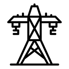 Poster - Electric tower icon. Outline electric tower vector icon for web design isolated on white background
