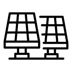 Poster - Solar panels icon. Outline solar panels vector icon for web design isolated on white background