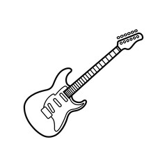 Wall Mural - electric guitar icon vector design template