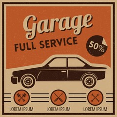 Wall Mural - garage service