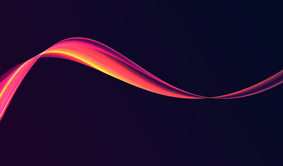 Abstract design element of gradient hot magma wave, smoth fluid shape, wallpaper cover, design copy