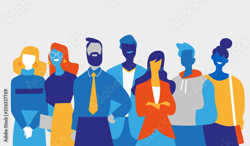 Cuadros en Lienzo Squadra di professionisti di successo fatta di uomini e donne
