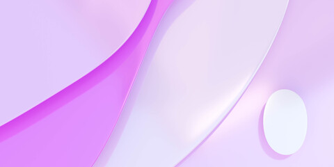 Poster - abstract pink curvy modern colourful futuristic minimalistic shape 3d rendering illustration background