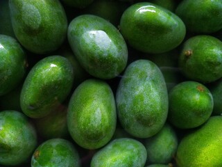 Wall Mural - fresh raw mangoes on the market